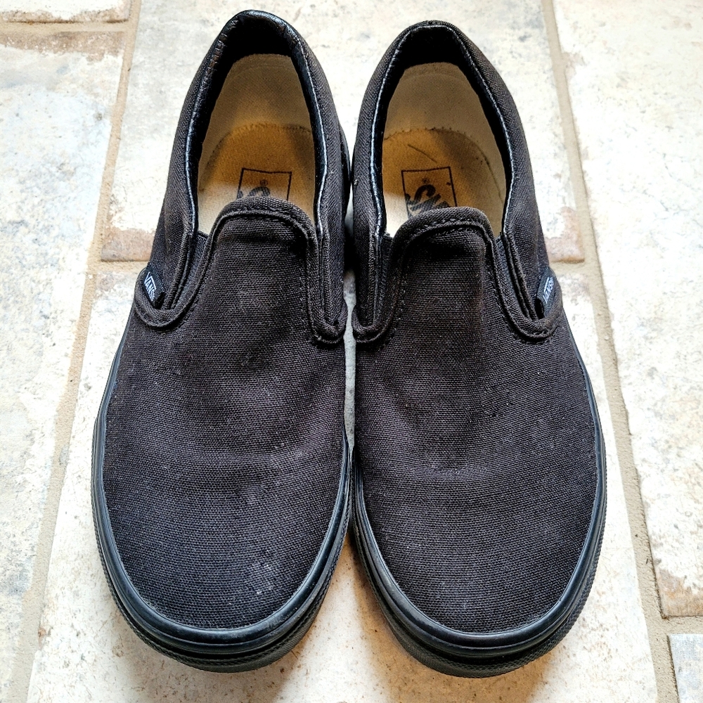 Black slip on Vans